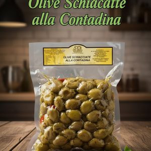 OLIVE Artigianali Verdi schiacciate con osso
